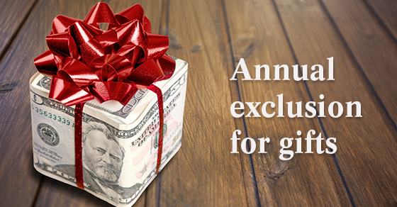 Planning for year-end gifts with the gift tax annual exclusion